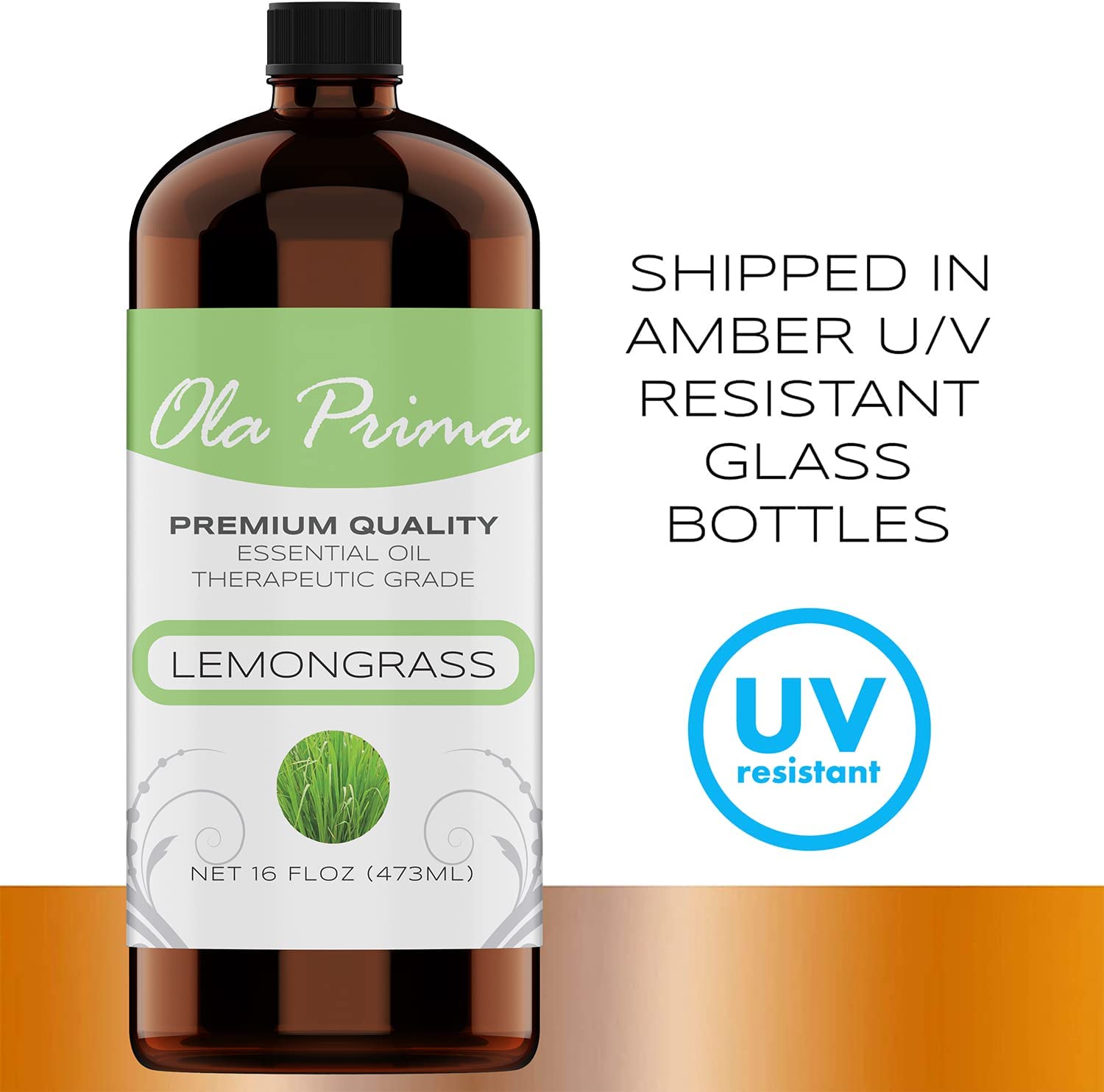 Ola Prima Oils 16oz - Lemongrass Essential Oil - 16 Fluid Ounces