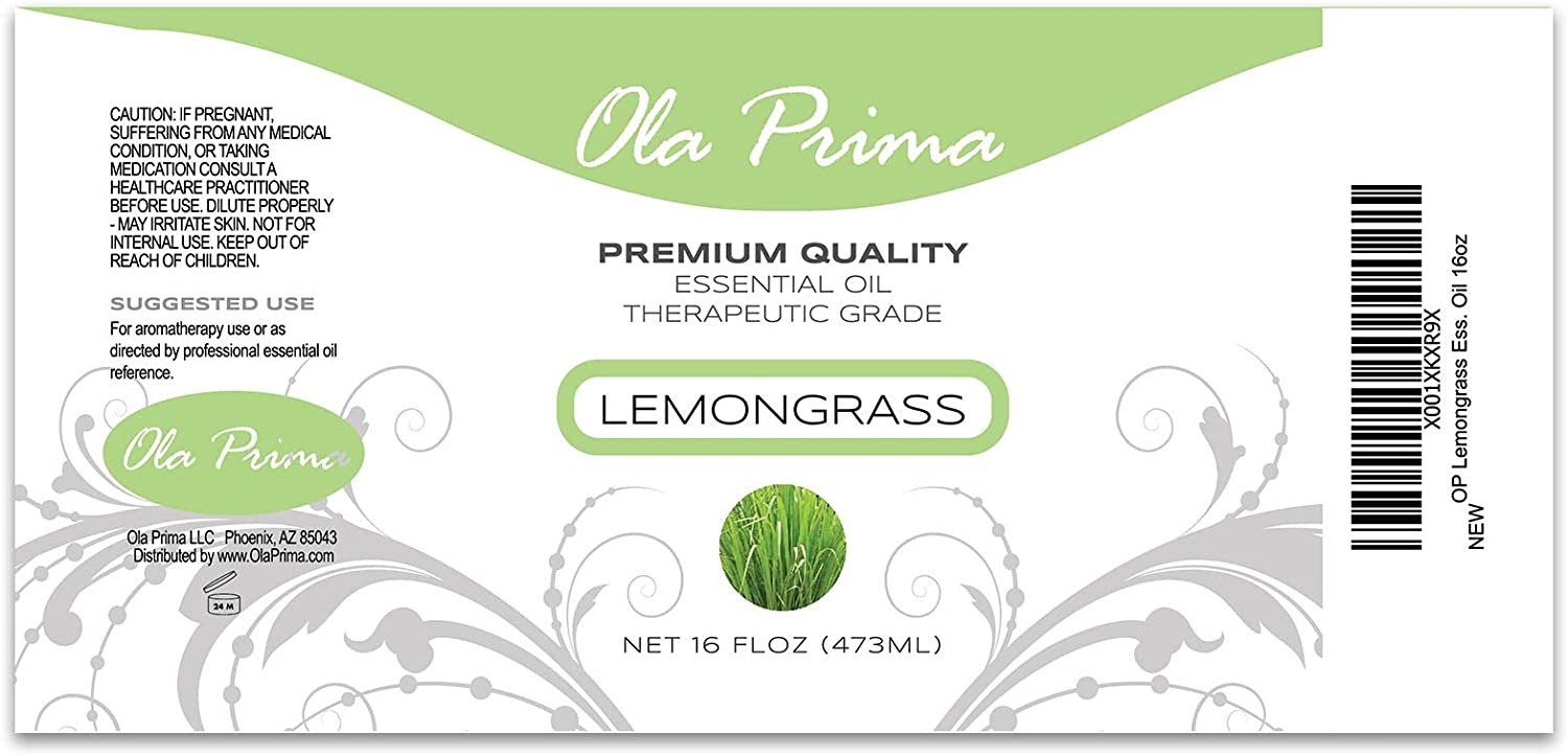 Ola Prima Oils 16oz - Lemongrass Essential Oil - 16 Fluid Ounces