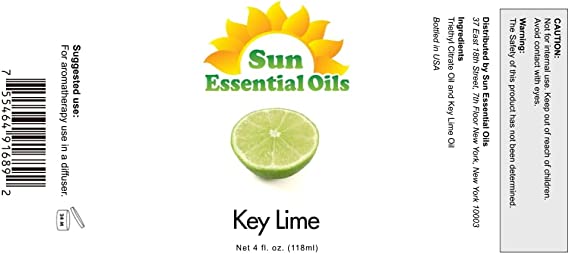 Sun Essential Oils 4oz - Key Lime Essential Oil - 4 Fluid Ounces