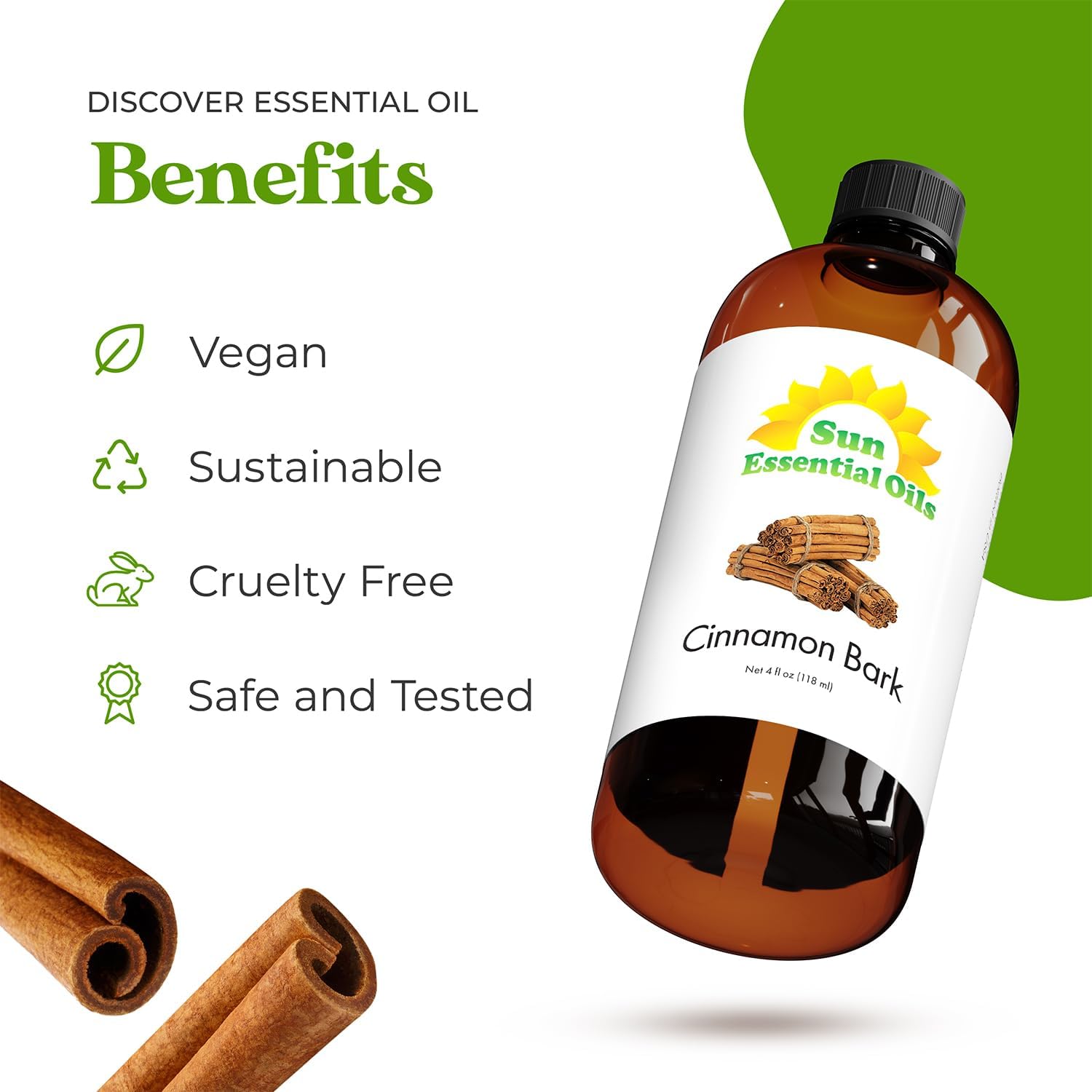 Sun Essential Oils Cinnamon Bark 4oz