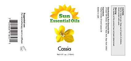 Sun Essential Oils 4oz - Cassia Essential Oil - 4 Fluid Ounces