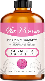 Ola Prima Oils 16oz - Rose Geranium Essential Oil - 16 Fluid Ounces