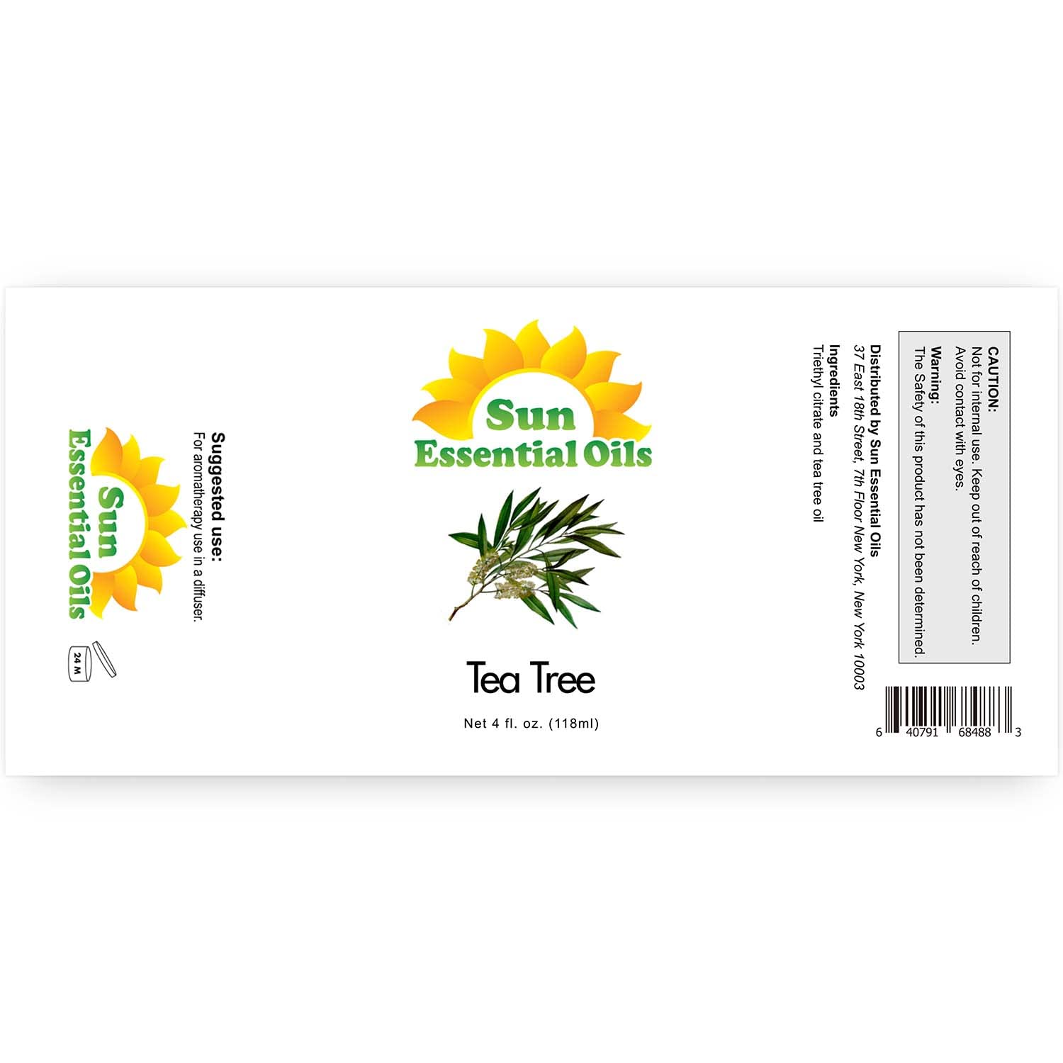Sun Essential Oils Tea Tree 4oz