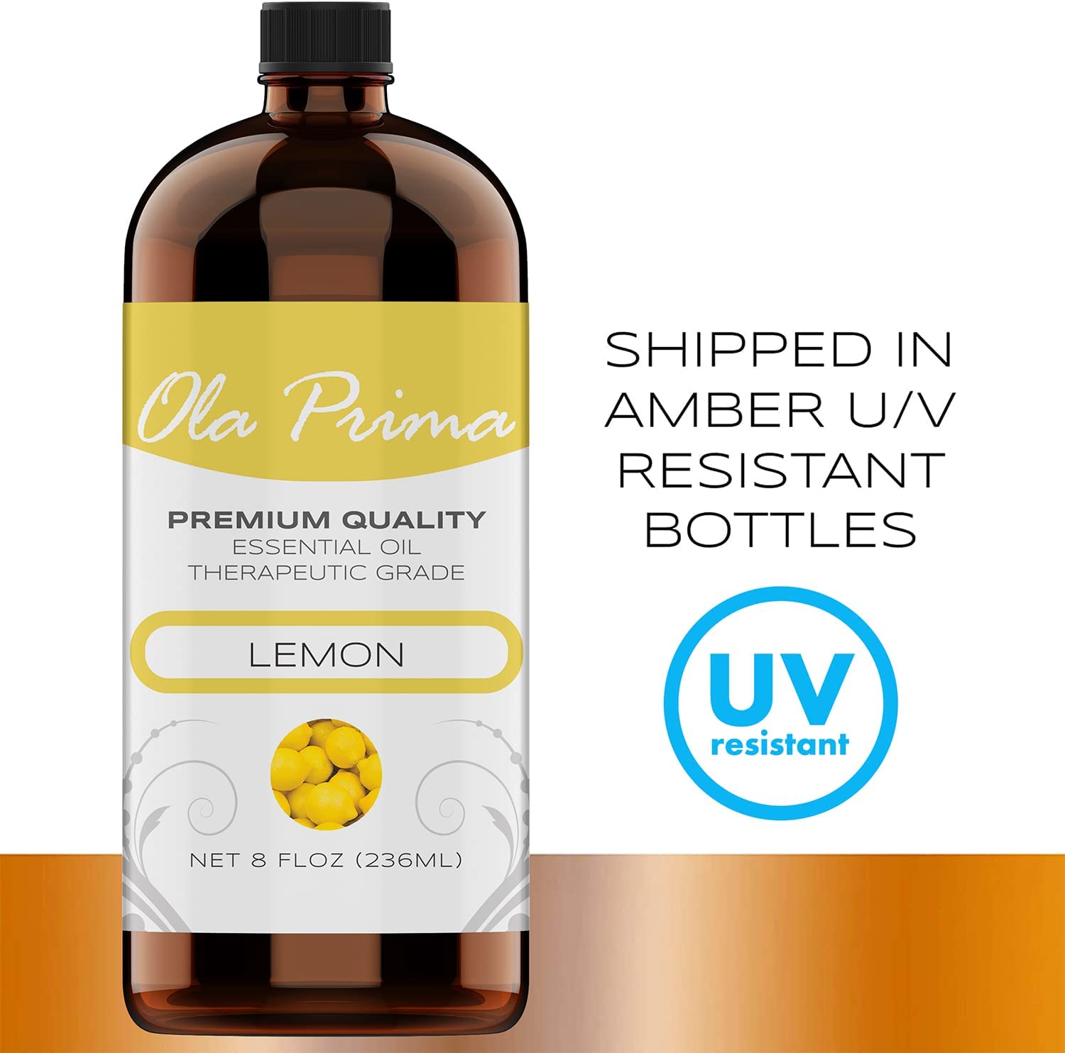 Ola Prima Oils 8oz - Lemon Essential Oil - 8 Fluid Ounces