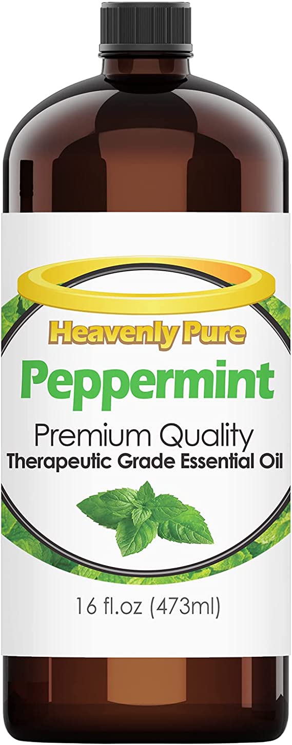 Peppermint Essential Oil (Huge 16 OZ - Bulk Size) - Pure & Natural Sweet Peppermint Aroma - Therapeutic Grade - Peppermint Oil is Great for Aromatherapy
