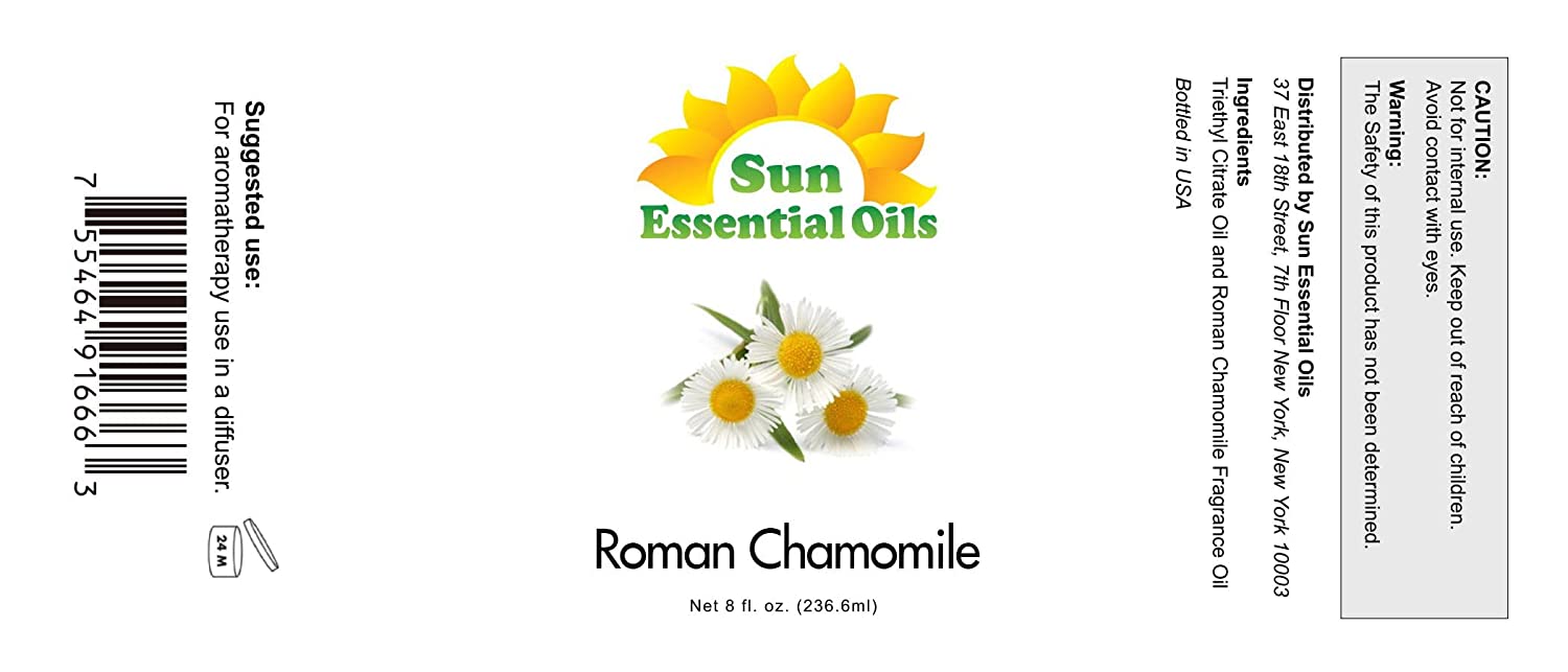 Sun Essential Oils 8oz - Chamomile Essential Oil - 8 Fluid Ounces