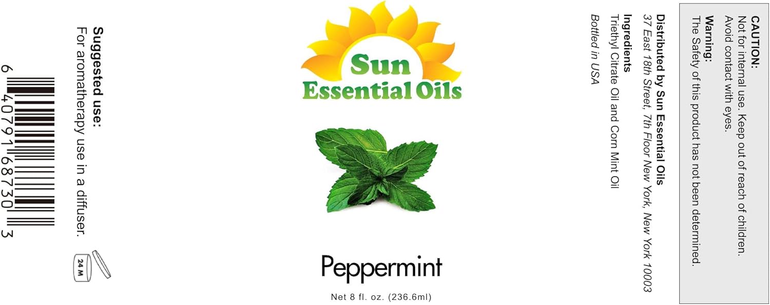 Sun Essential Oils Peppermint 8oz