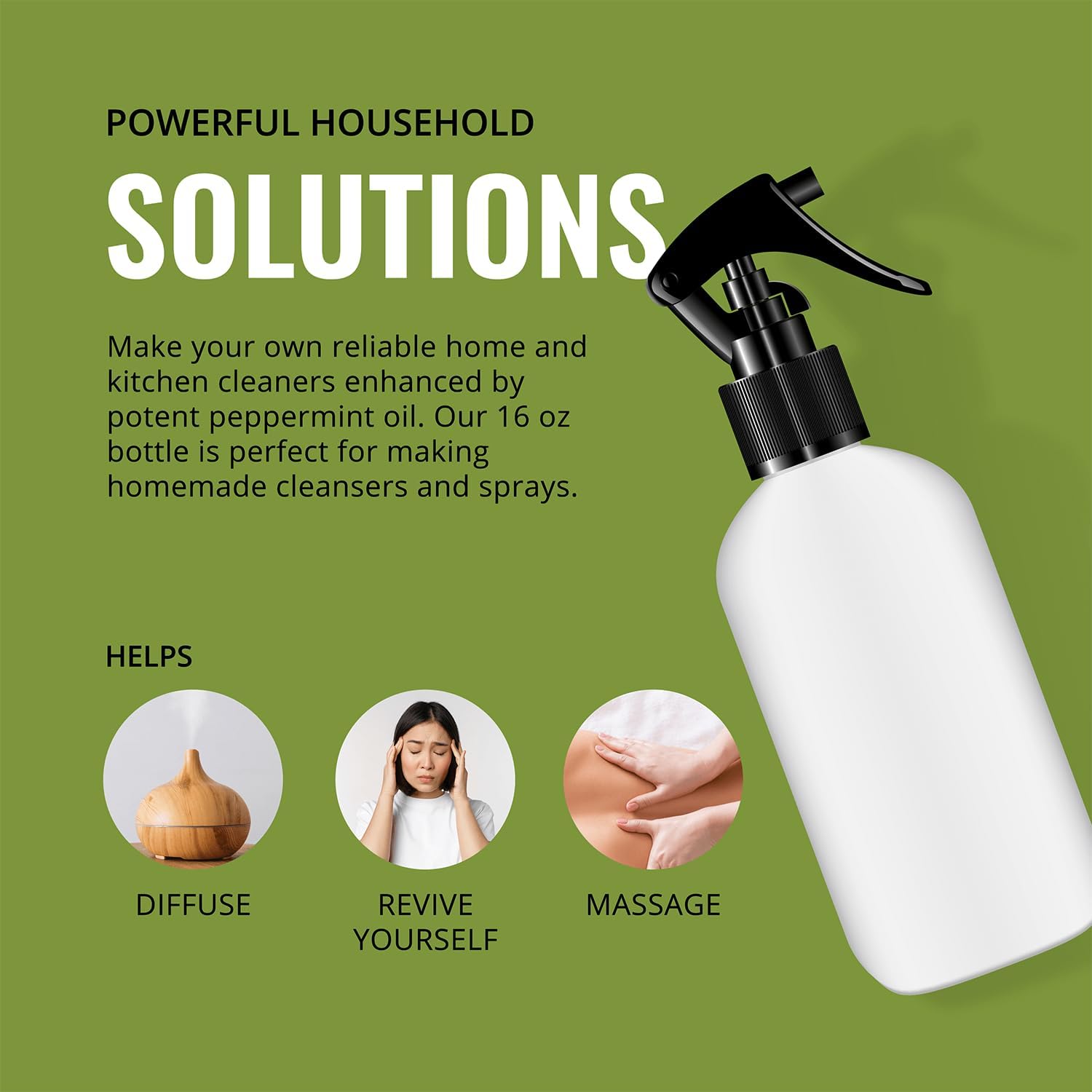 Lab Bulks Essential Oil Peppermint (16 oz, 2 Pack)