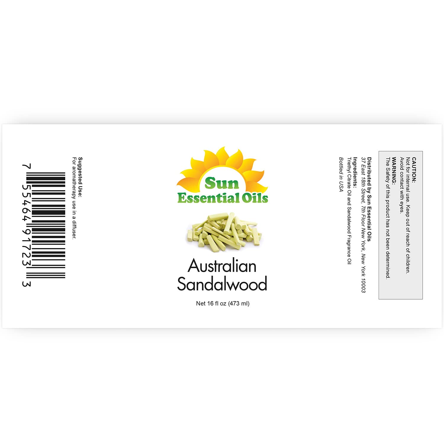 Sun Essential Oils Australian Sandalwood 16oz