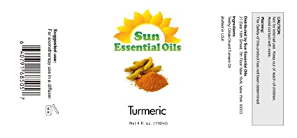 Sun Essential Oils 4oz - Turmeric Essential Oil - 4 Fluid Ounces