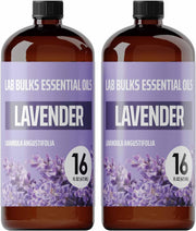 Lab Bulks Essential Oil Lavender (16oz, 2 Pack)