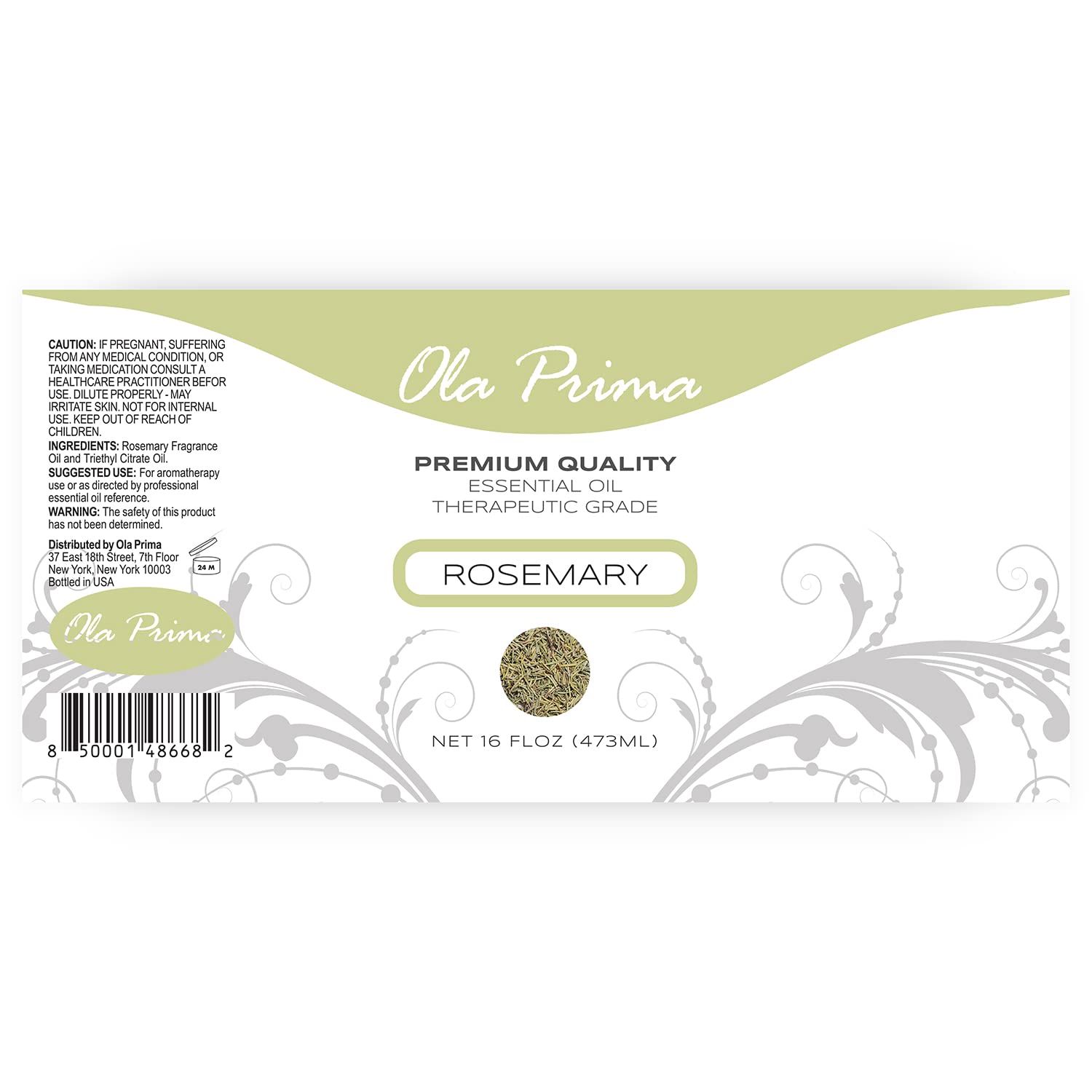 Ola Prima Oils 16oz - Rosemary Essential Oil - 16 Fluid Ounces