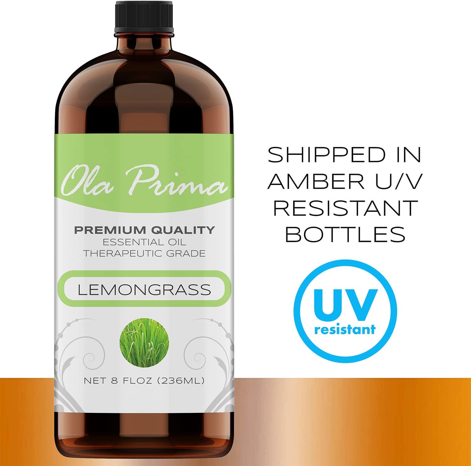 Ola Prima Oils 8oz - Lemongrass Essential Oil - 8 Fluid Ounces