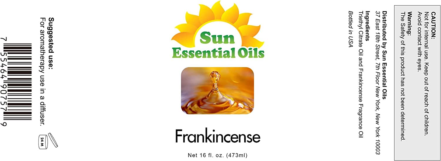 Sun Essential Oils 16oz - Frankincense Essential Oil - 16 Fluid Ounces