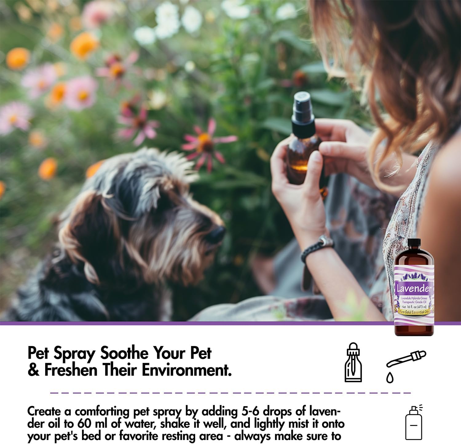 Pure Gold Essential Oils Lavender 16oz