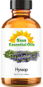 Sun Essential Oils 4oz - Hyssop Essential Oil - 4 Fluid Ounces
