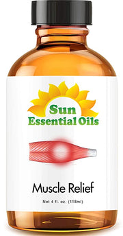 Deep Muscle Relief Blend Essential Oil (Huge 4oz Bottle) Bulk Deep Muscle Relief Blend Oil - 4 Ounce