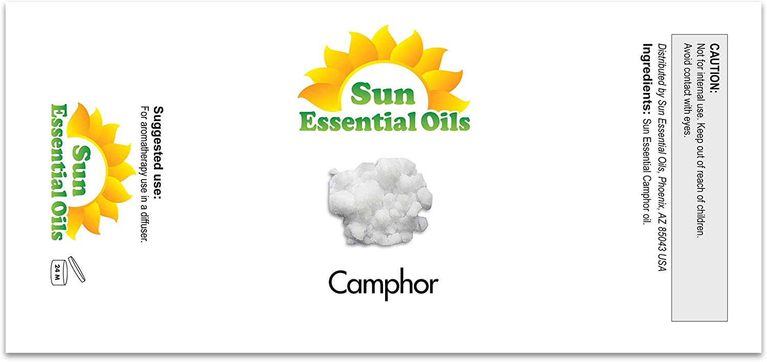 Sun Essential Oils 16oz - Camphor Essential Oil - 16 Fluid Ounces