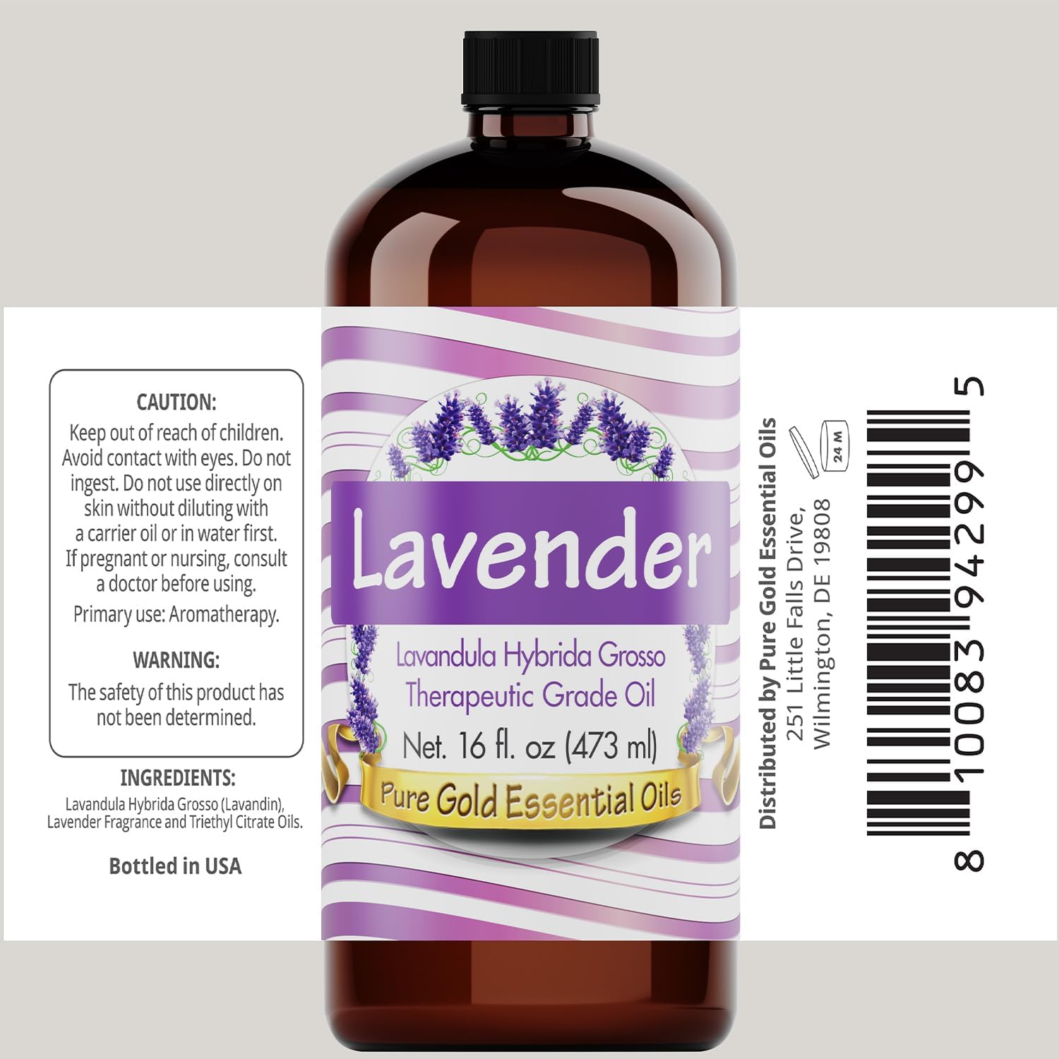 Pure Gold Essential Oils Lavender 16oz