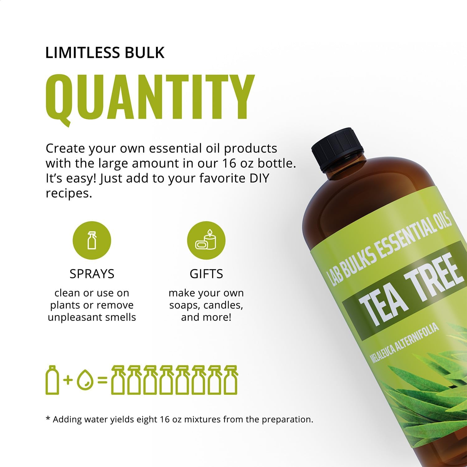 Lab Bulks Essential Oil Tea Tree 16oz