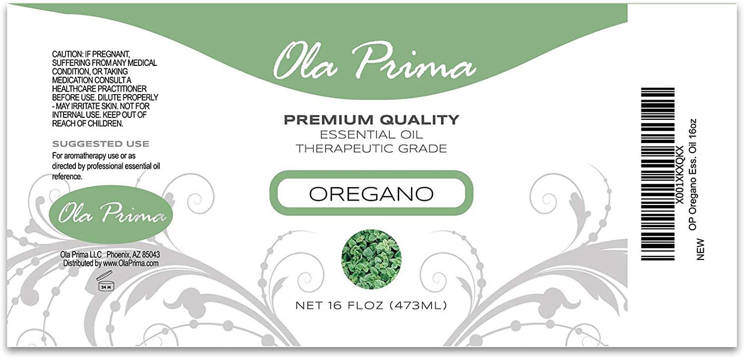 Ola Prima Oils 16oz - Oregano Essential Oil - 16 Fluid Ounces