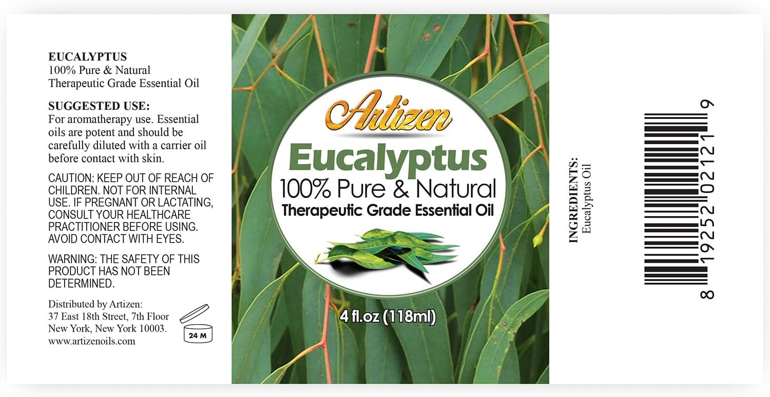 Artizen 4oz Oils - Eucalyptus Essential Oil - 4 Fluid Ounces