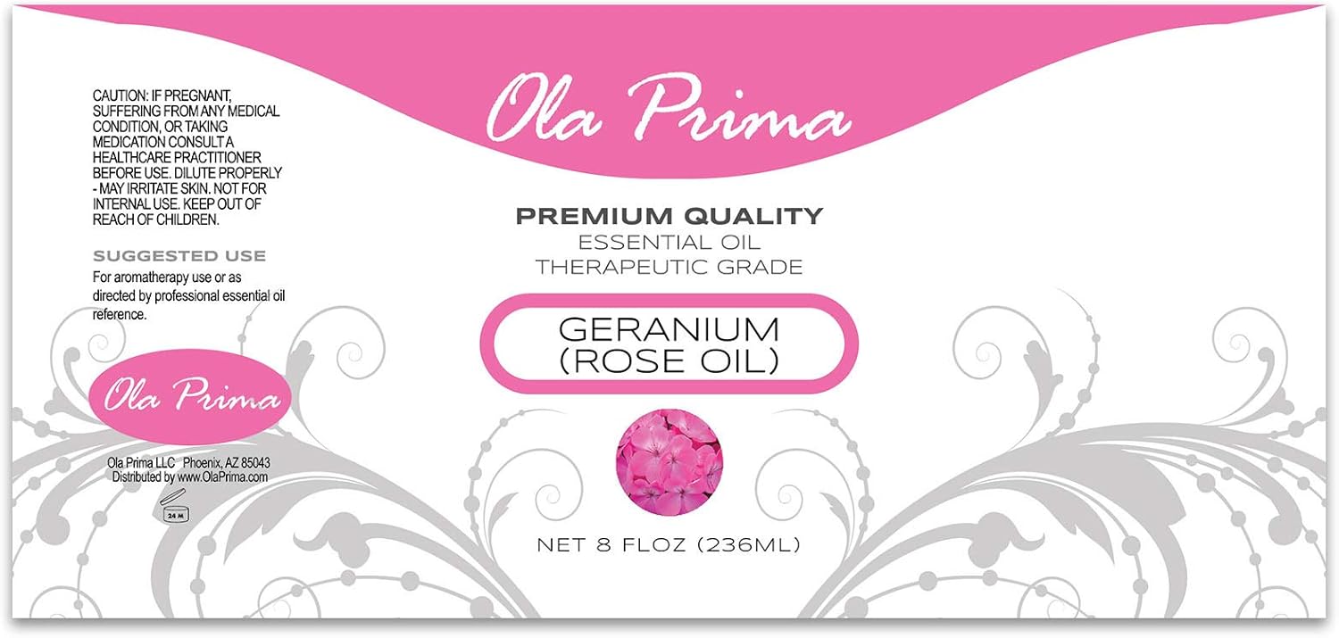 Ola Prima Geranium (Rose Oil) 8oz