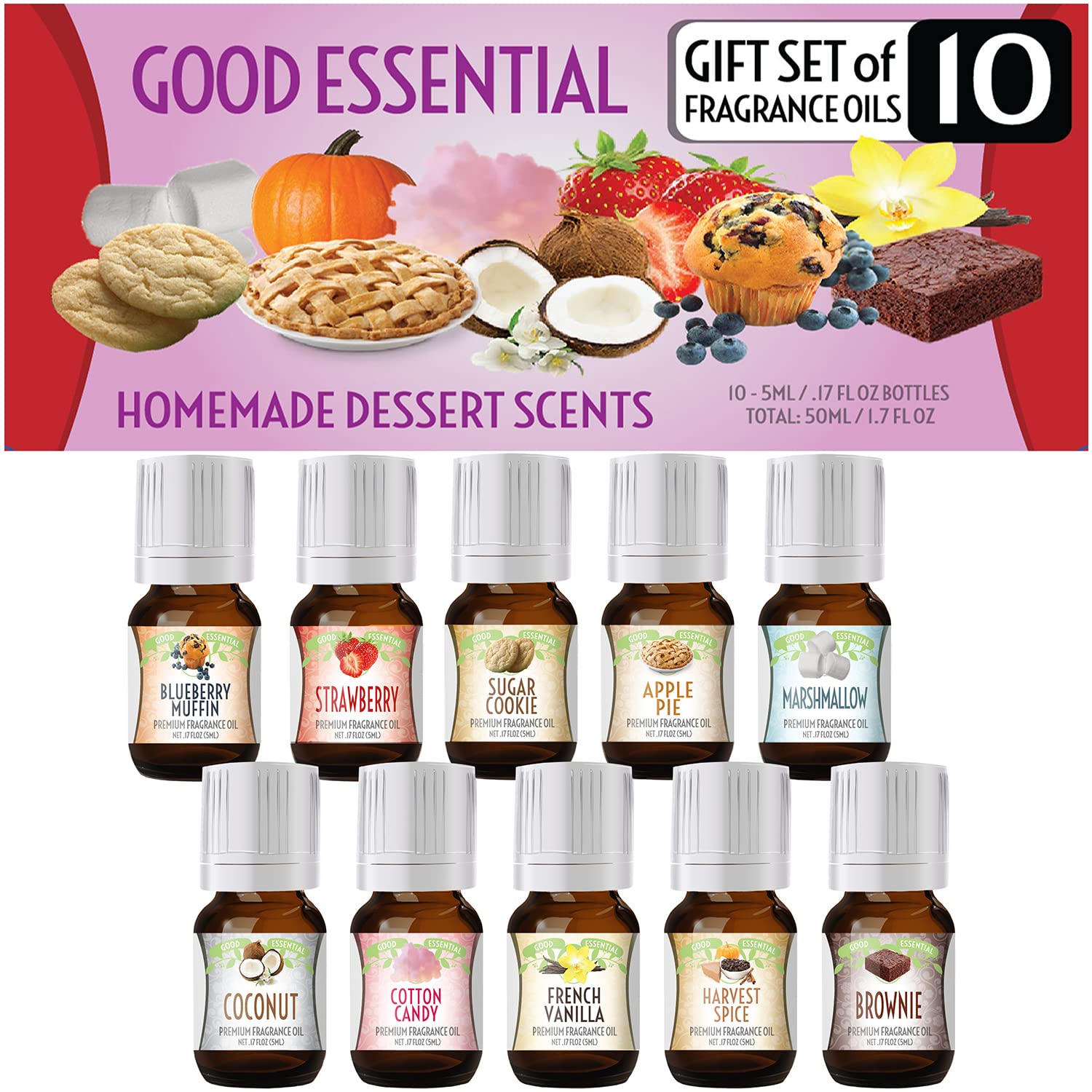 Good Essential Sweet Scents Set (0.17oz, 10 Pack)