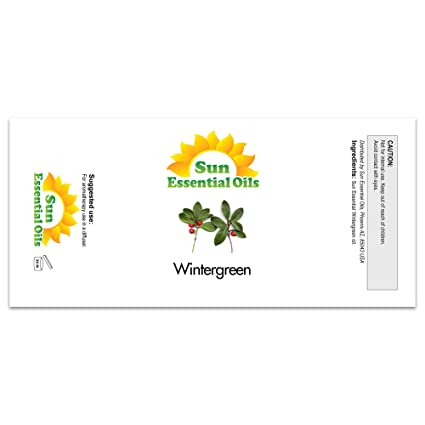 Sun Essential Oils 4oz - Wintergreen Essential Oil - 4 Fluid Ounces