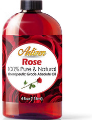 Artizen Rose Essential Oil Therapeutic Grade – Huge 4oz Bottle for Aromatherapy, Relaxation, Skin Therapy & More (Pure & Natural – Undiluted)