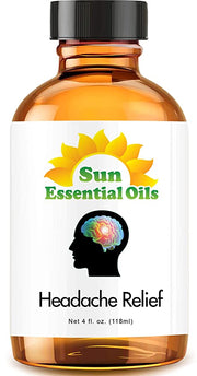 Headache Relief Blend Essential Oil (Huge 4oz Bottle) Bulk Headache Relief Blend Oil - 4 Ounce