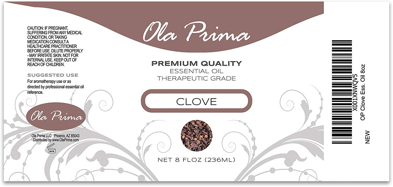 Ola Prima Oils 8oz - Clove Essential Oil - 8 Fluid Ounces