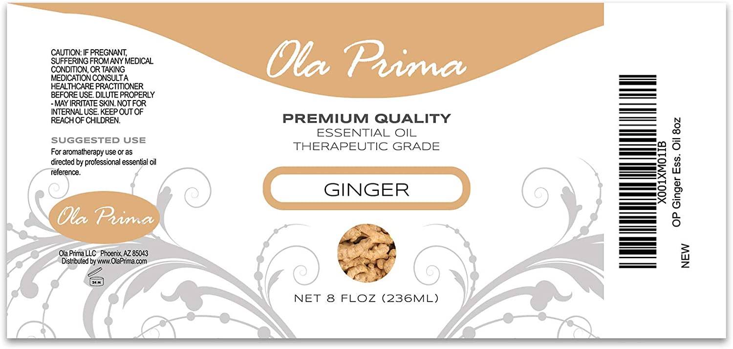 Ola Prima Oils 8oz - Ginger Essential Oil - 8 Fluid Ounces