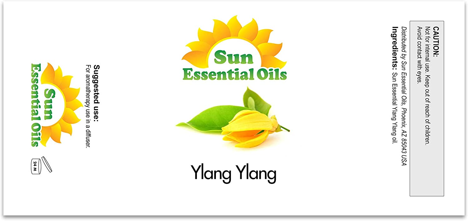 Sun Essential Oils 2oz - Ylang Ylang Essential Oil - 2 Fluid Ounces