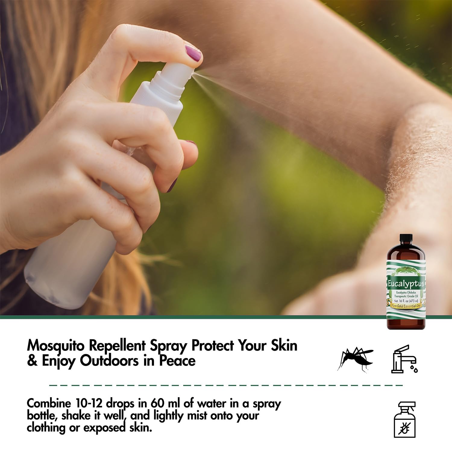 Pure Gold Essential Oils Eucalyptus 16oz