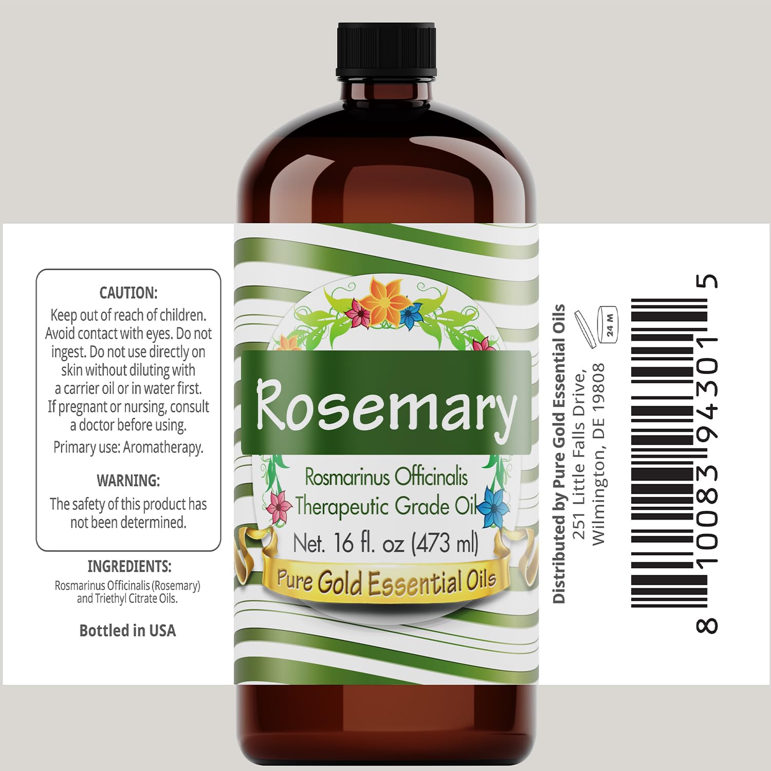 Pure Gold Essential Oils Rosemary 16oz
