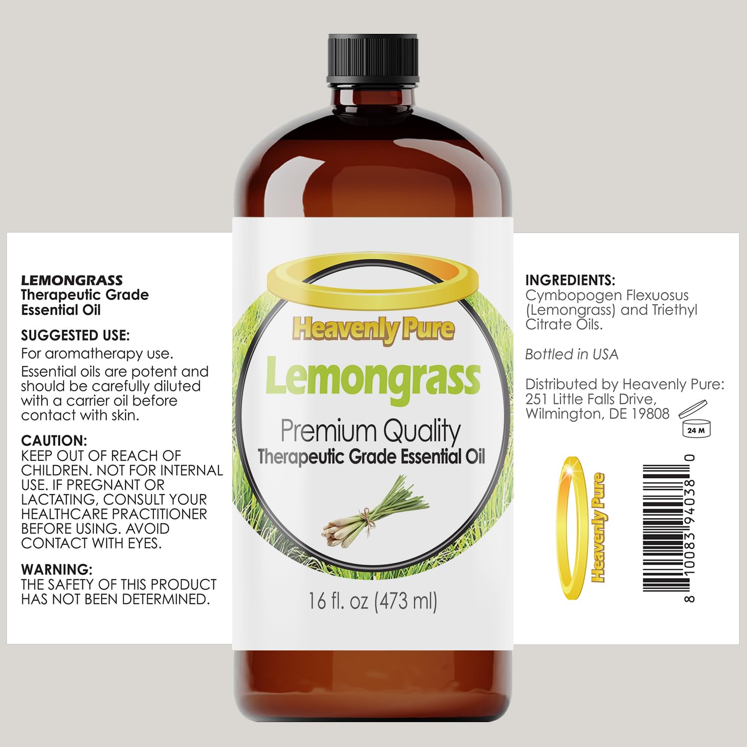Heavenly Pure Lemongrass 16oz