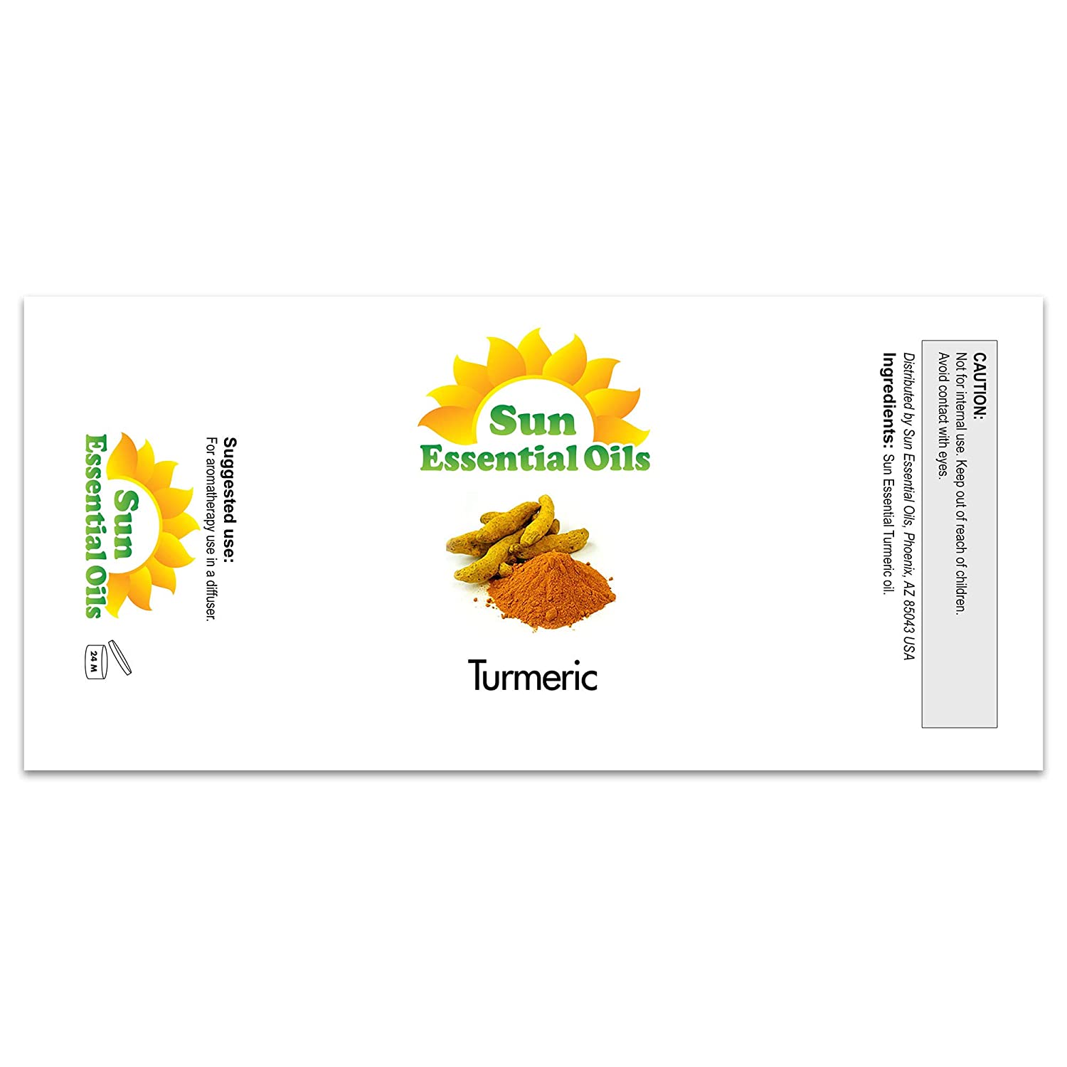Sun Essential Oils 16oz - Turmeric Essential Oil - 16 Fluid Ounces