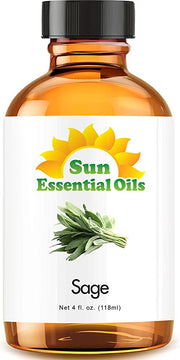 Sun Essential Oils 4oz - Sage Essential Oil - 4 Fluid Ounces