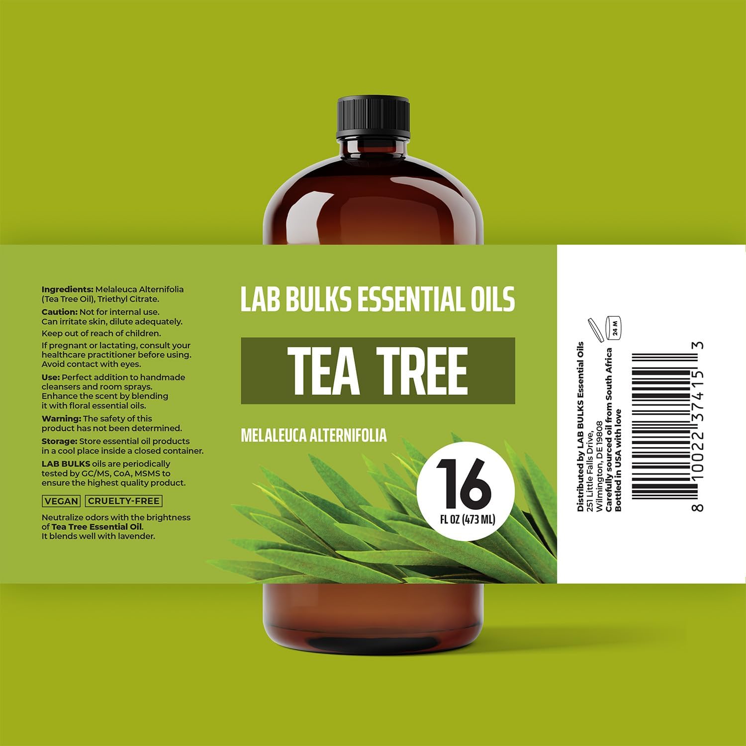 Lab Bulks Essential Oil Tea Tree (16oz ,2 Pack)