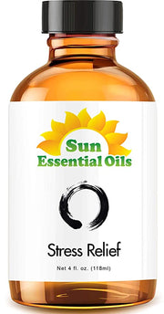 Stress Relief Blend Essential Oil (Huge 4oz Bottle) Bulk Stress Relief Blend Oil - 4 Ounce