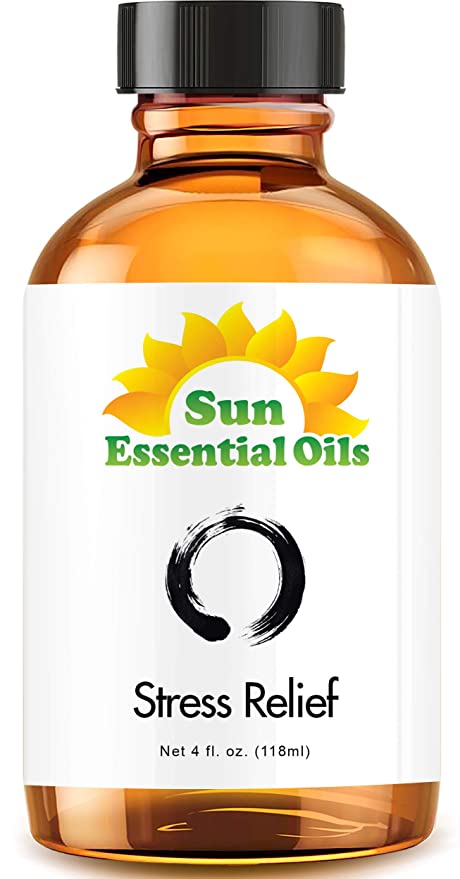 Stress Relief Blend Essential Oil (Huge 4oz Bottle) Bulk Stress Relief Blend Oil - 4 Ounce