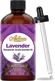 Artizen Lavender Essential Oil 4 oz – Pure, Natural Aromatherapy for Diffuser, Skin, and Hair with Dropper in UV Glass Bottle