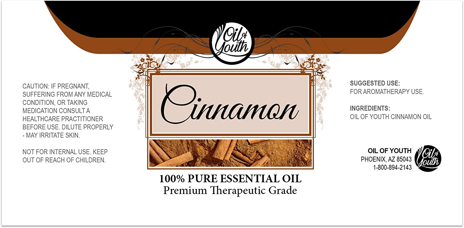 Oil of Youth Essential Oils 8oz - Cinnamon Essential Oil - 8 Fluid Ounces