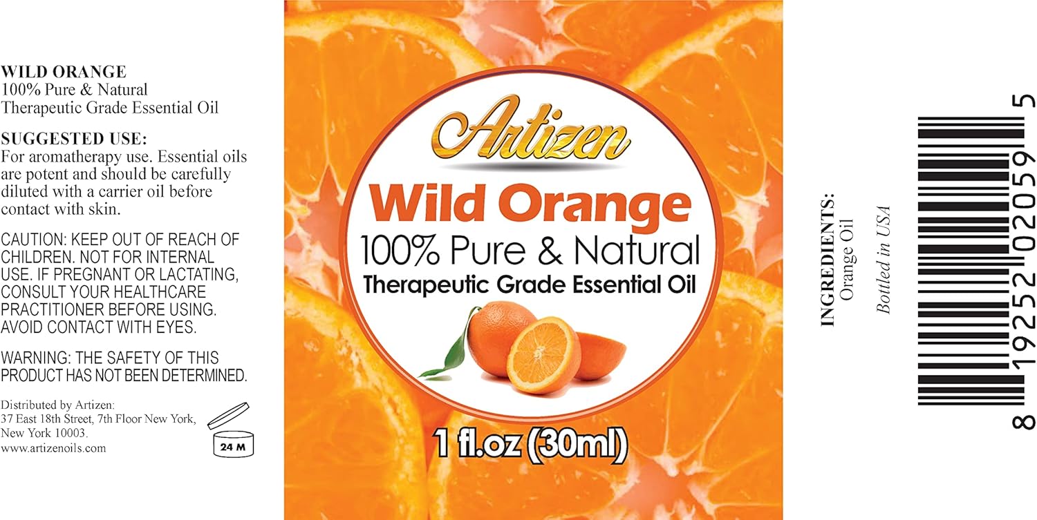 Artizen 30ml Oils - Wild Orange Essential Oil - 1 Fluid Ounce