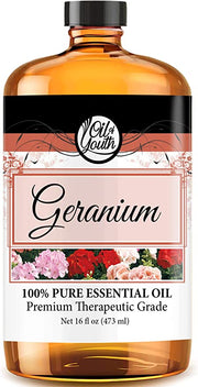Oil of Youth Essential Oils 16oz - Geranium Essential Oil - 16 Fluid Ounces