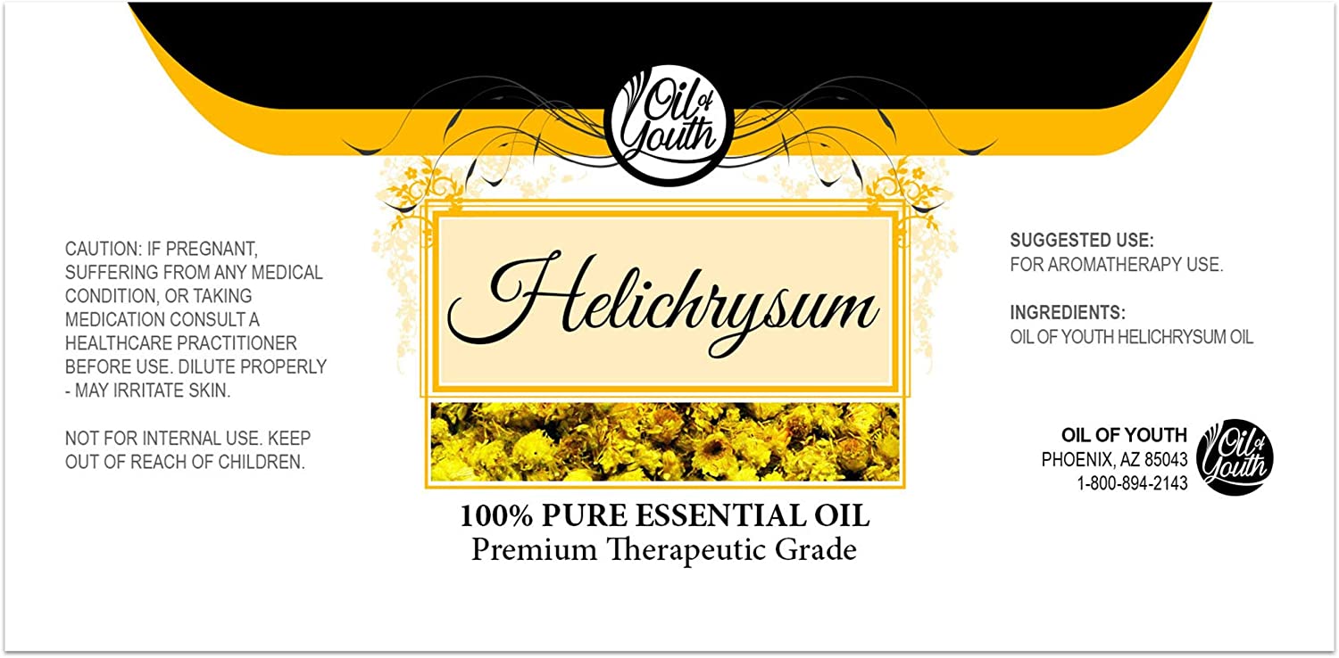 Oil of Youth Essential Oils 8oz - Helichrysum Essential Oil - 8 Fluid Ounces