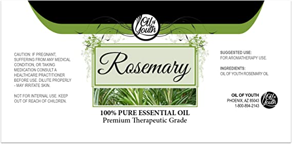 Oil of Youth Essential Oils 16oz - Rosemary Essential Oil - 16 Fluid Ounces