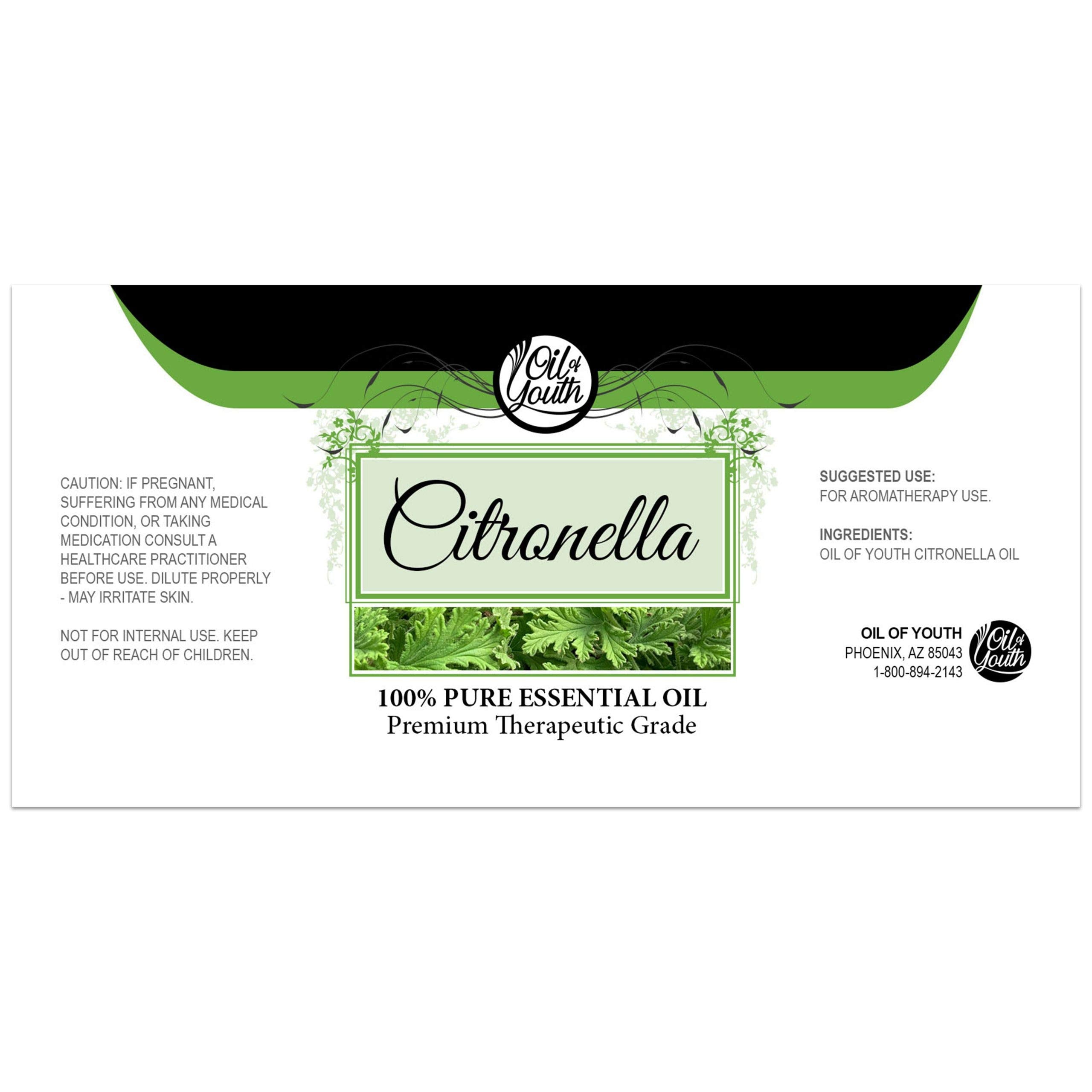 Oil of Youth Essential Oils 16oz - Citronella Essential Oil - 16 Fluid Ounces