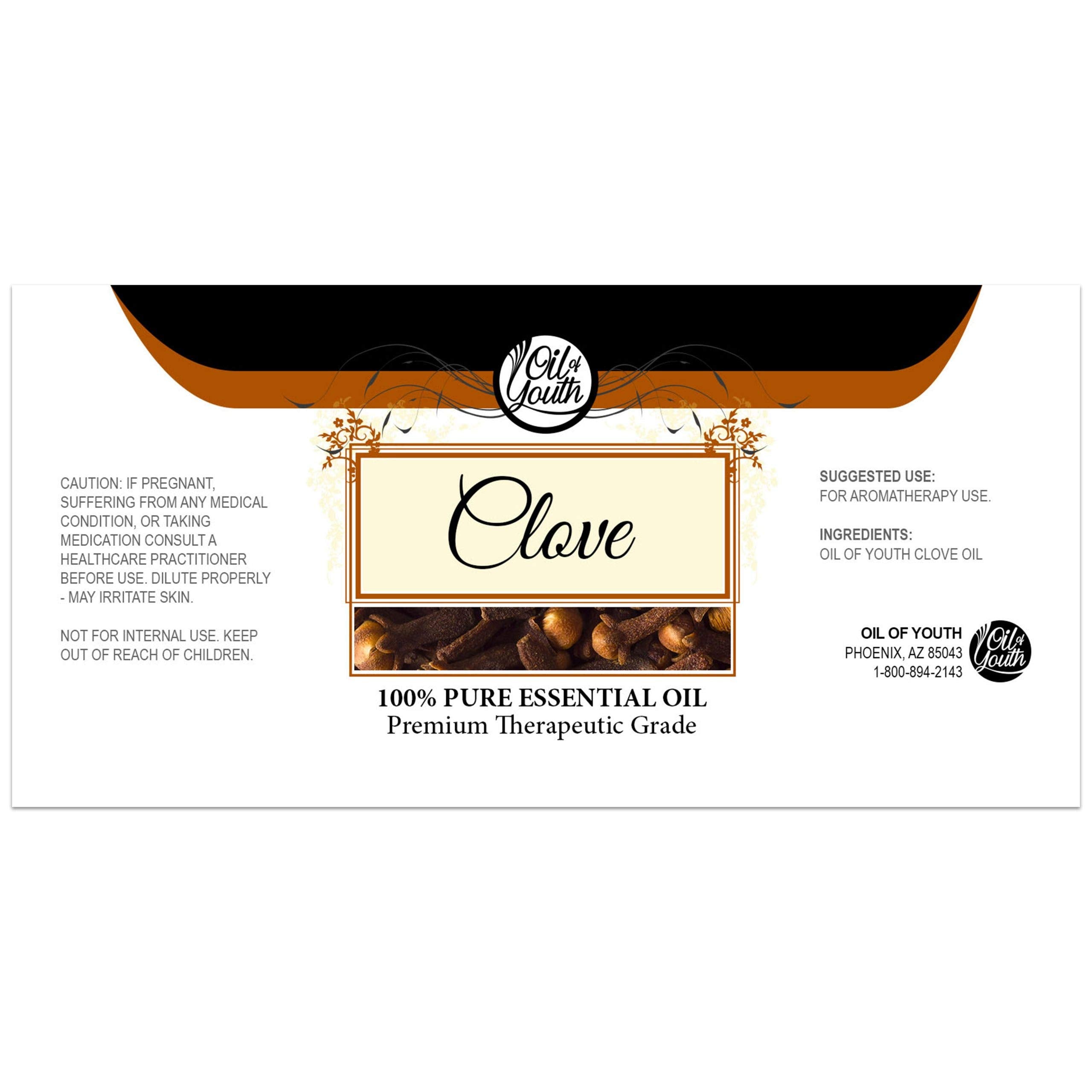 Oil of Youth Essential Oils 16oz - Clove Essential Oil - 16 Fluid Ounces